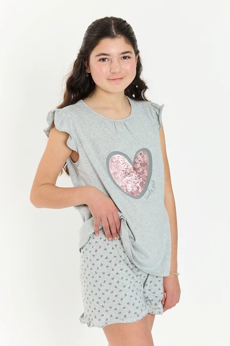 Pijama Jose Short Gris - vista alternativa