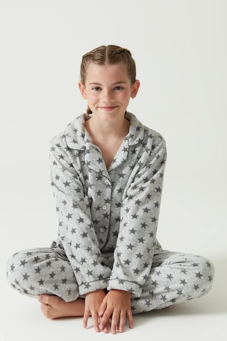 Pijama Sport Polar Kids Gris Melange - vista alternativa