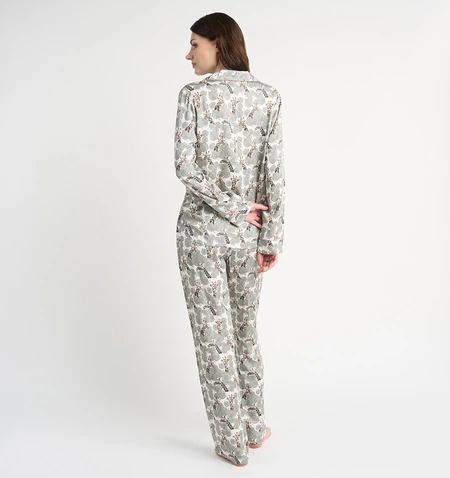 Pijama Helena Verde Estampado - vista alternativa