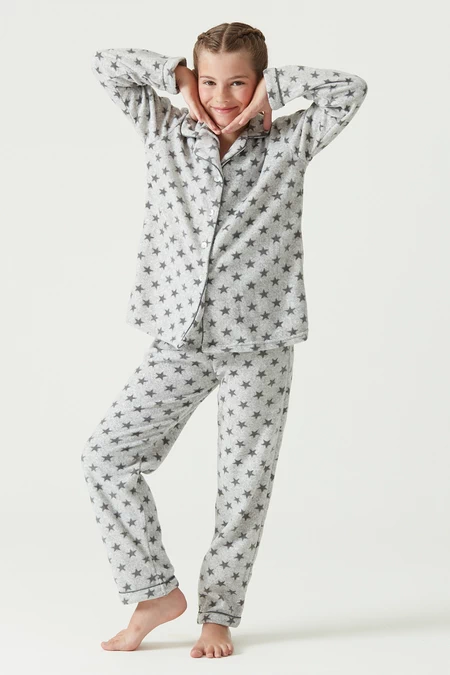 Pijama Sport Polar Kids Gris Melange