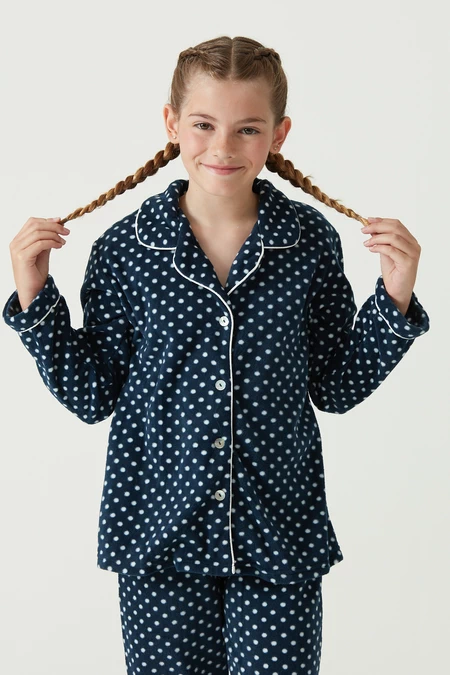 Pijama Sport Polar Kids Azul Marino - vista alternativa