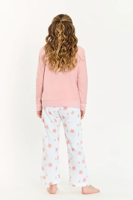 Pijama Cuello Polar Kids Rosado - vista alternativa