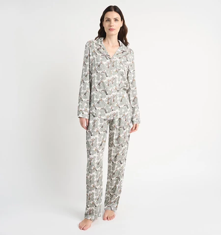 Pijama Helena Verde Estampado