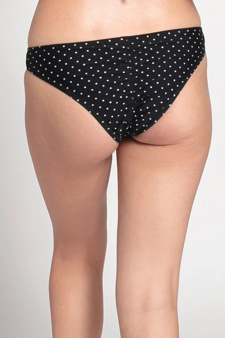 Bottom Bikini Elastico Negro Puntos - vista alternativa
