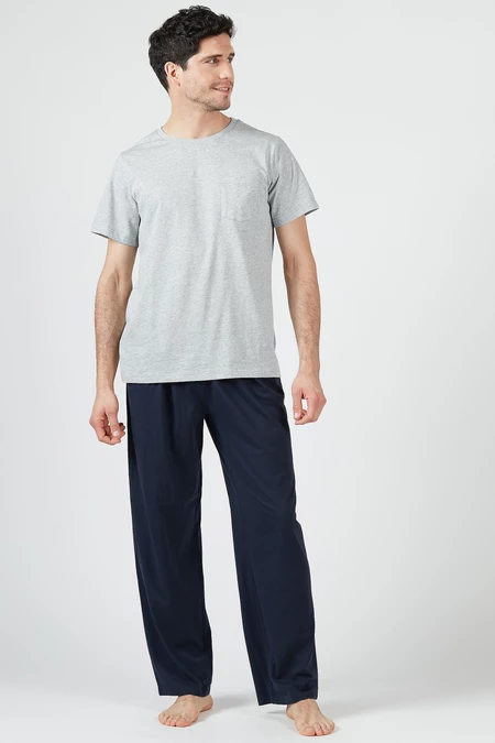 Pijama Tomas Pantalón Manga Corta Gris