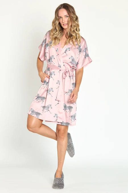 Bata Mini Satin Rosado Estampado - vista alternativa