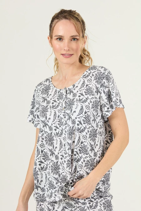 Pijama New Cuore Nacional Blanco Estampado