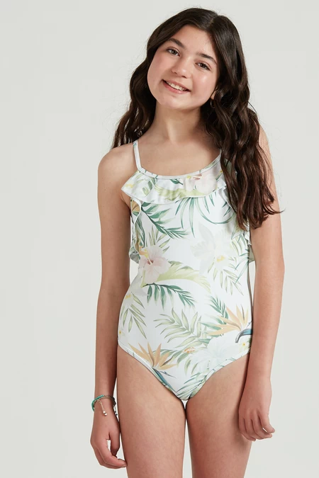 Traje de Baño Vuelos Kids Blanco Estampado - vista alternativa