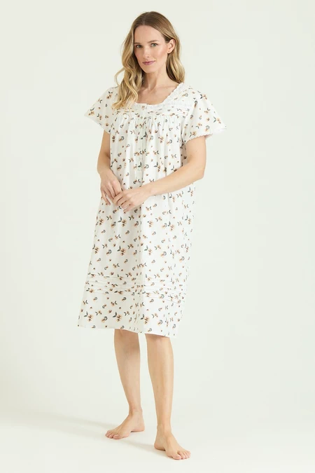 Camisa Tradicional Maria Blanco Estampado - vista alternativa