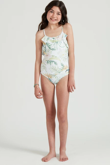 Traje de Baño Vuelos Kids Blanco Estampado