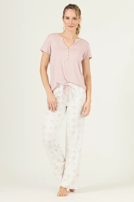 Pijama Kate Pantalon Largo Rosado - vista alternativa