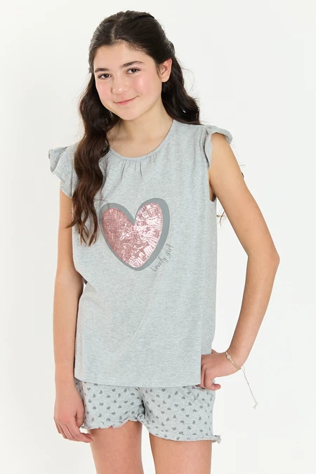 Pijama Jose Short Gris