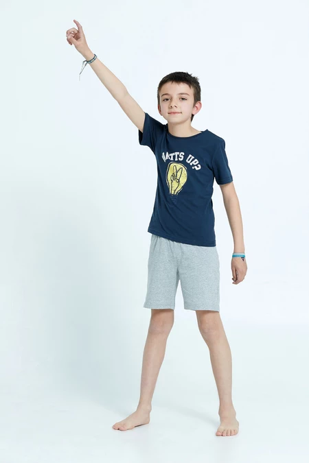 Pijama Tomy Short Kids Azul - vista alternativa