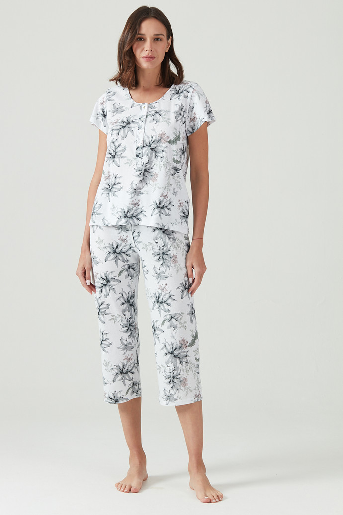 Pijama Cuore Nacional Blanco Estampado - Pijama de Mujer Blanco Estampado 2.jpg