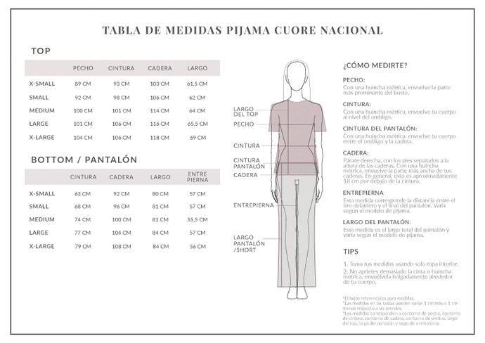 Pijama Cuore Nacional Blanco Estampado - Tabla de medidas.png
