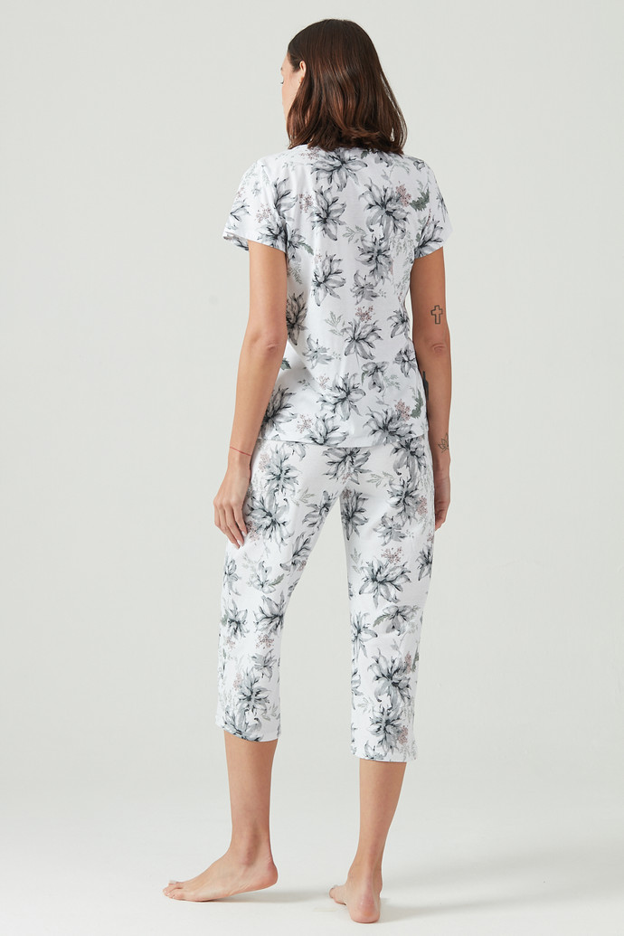 Pijama Cuore Nacional Blanco Estampado - Pijama de Mujer Blanco Estampado 4.jpg