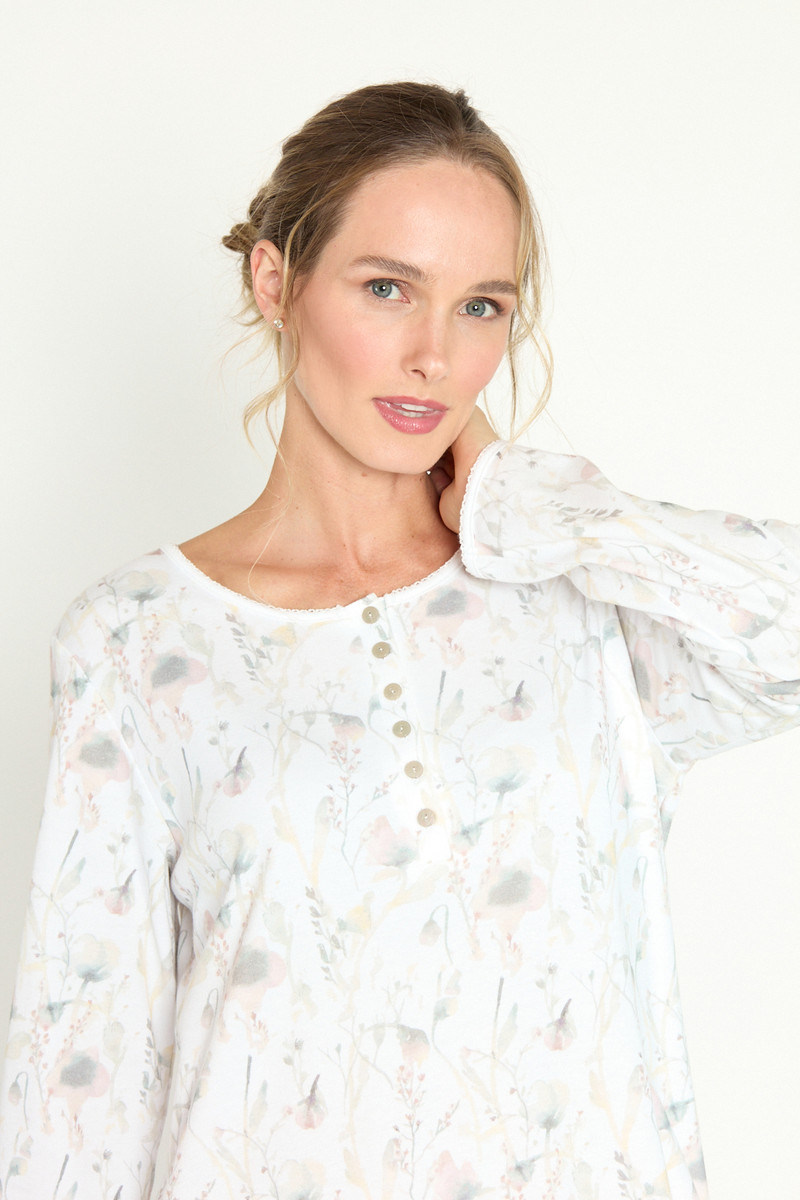 Camisa Cuore Blanco Flor