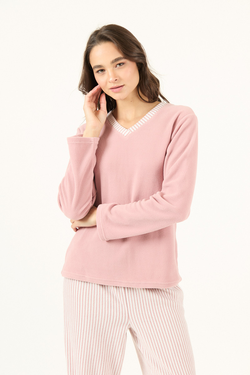 Pack Pijama Polar Malva