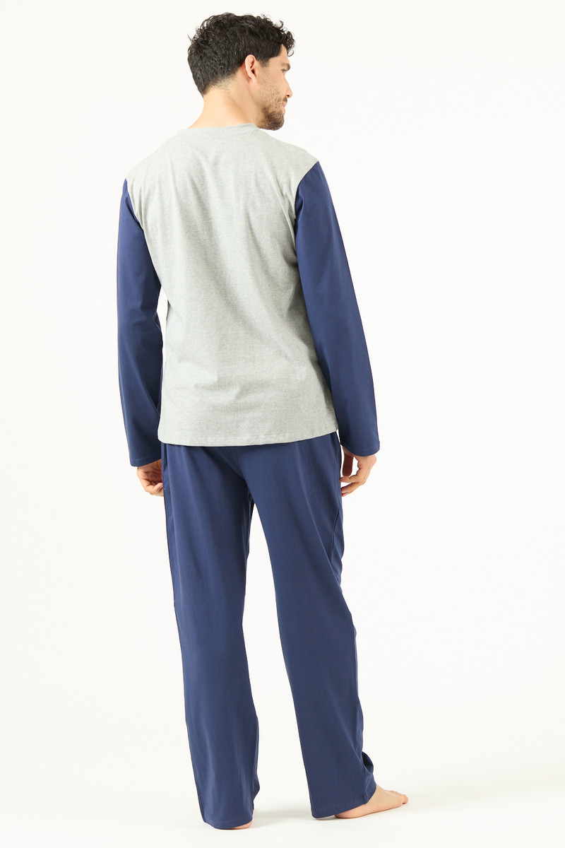 Pijama Tomas Pantalon Largo Azul