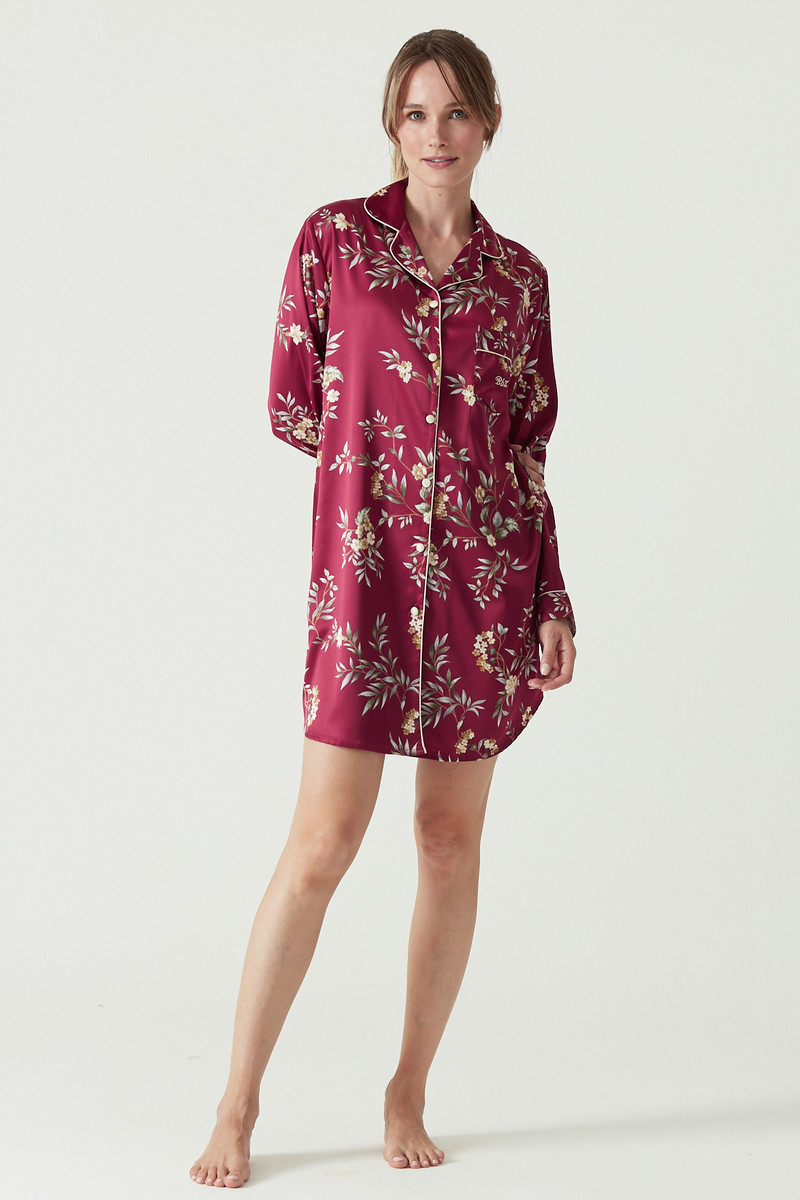 Camisola Sport Manga Larga Burdeo
