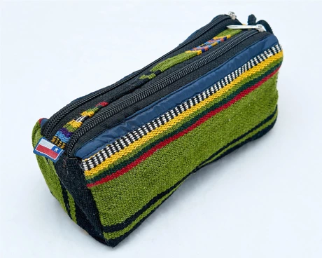 Neceser o estuche multiuso - Franjas andinas con verde