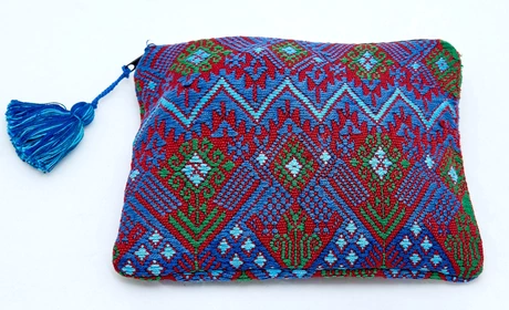 Clutch o sobre grande en textil guatemalteco 