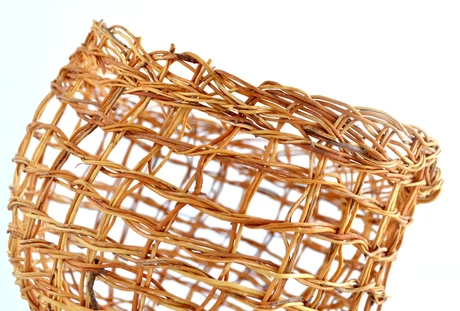 Canasto calado rústico en fibra de quilineja