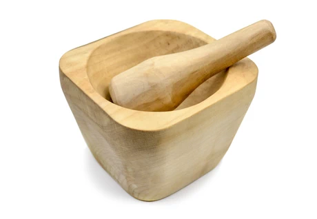 Gran mortero tallado a mano en laurel