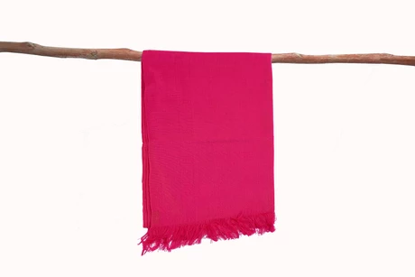 Echarpe o gran pañoleta fina tejido a telar en hilo - Fucsia