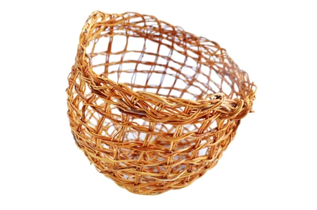 Canasto calado rústico en fibra de quilineja