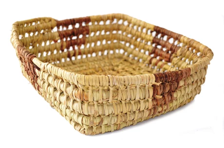 Canasto cuadrado fibra chilota 2 colores