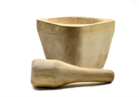 Gran mortero tallado a mano en laurel