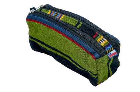 Neceser o estuche multiuso - Franjas andinas con verde