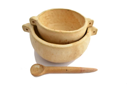 Set pocillos en cerámica gres - Beige rústico