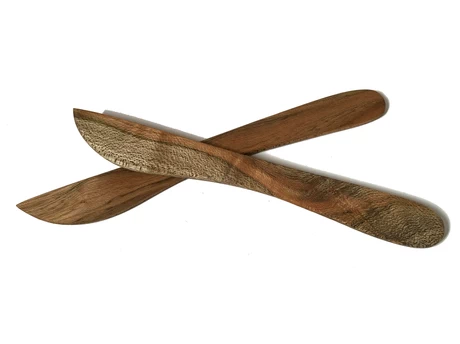 Set de 2 cuchillos madera de ciruelillo veteado