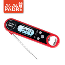 Termómetro plegable BBQ con imán y destapador