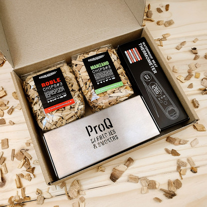 KIT REGALO Caja Ahumadora ProQ + chips de madera y termómetro