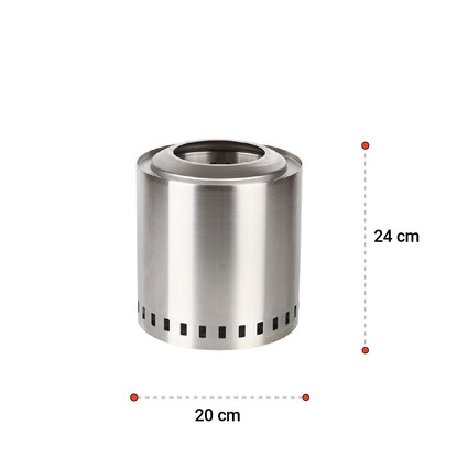 Brasero sin humo 20cm para  camping