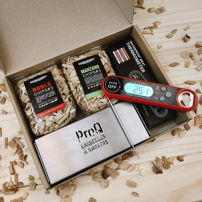 KIT REGALO Caja Ahumadora ProQ + chips de madera y termómetro