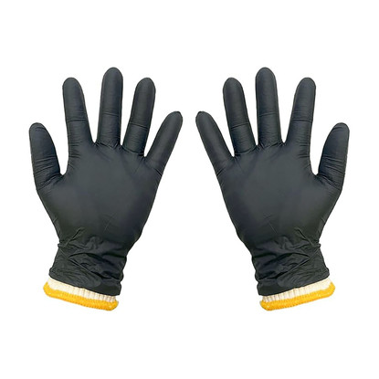 Pack 24 pares de Guantes de Algodón + 100 Guantes de Nitrilo Negro XL 