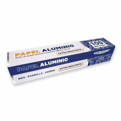 Rollo Papel Aluminio 45 cm x 100 metros - 20 Micras