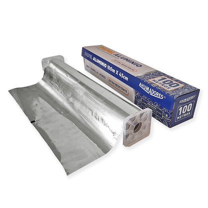 Rollo Papel Aluminio 45 cm x 100 metros - 20 Micras
