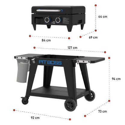 Plancha a gas portátil Pit Boss Ultimate + Cobertor