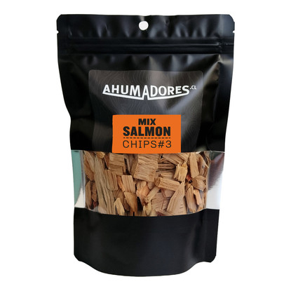 Pack 5 Bolsas Chips#3 150g - Roble, Manzano, Haya, Mix Salmon, Mix parrillero