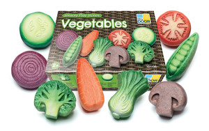 Sensory Play Stones Vegetables 