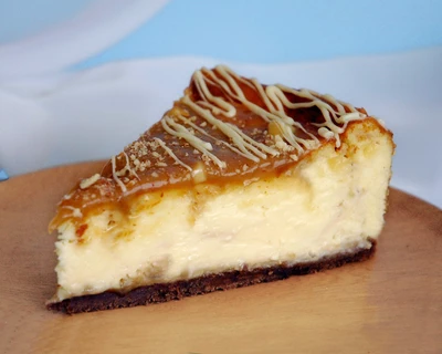Cheesecake Chocolate Blanco, Toffee Café y Almendras