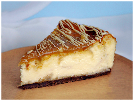 Cheesecake Chocolate Blanco con Toffee y Almendras