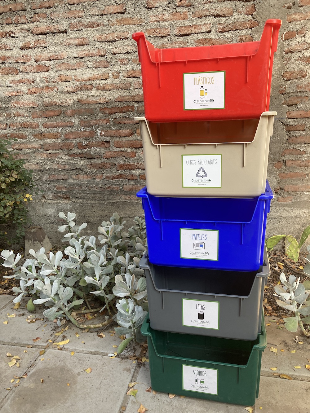 Kit de contenedores para reciclaje TerrazaChic