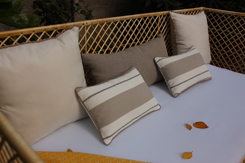 Set de cojines decorativos en tela de exterior de calidad alta