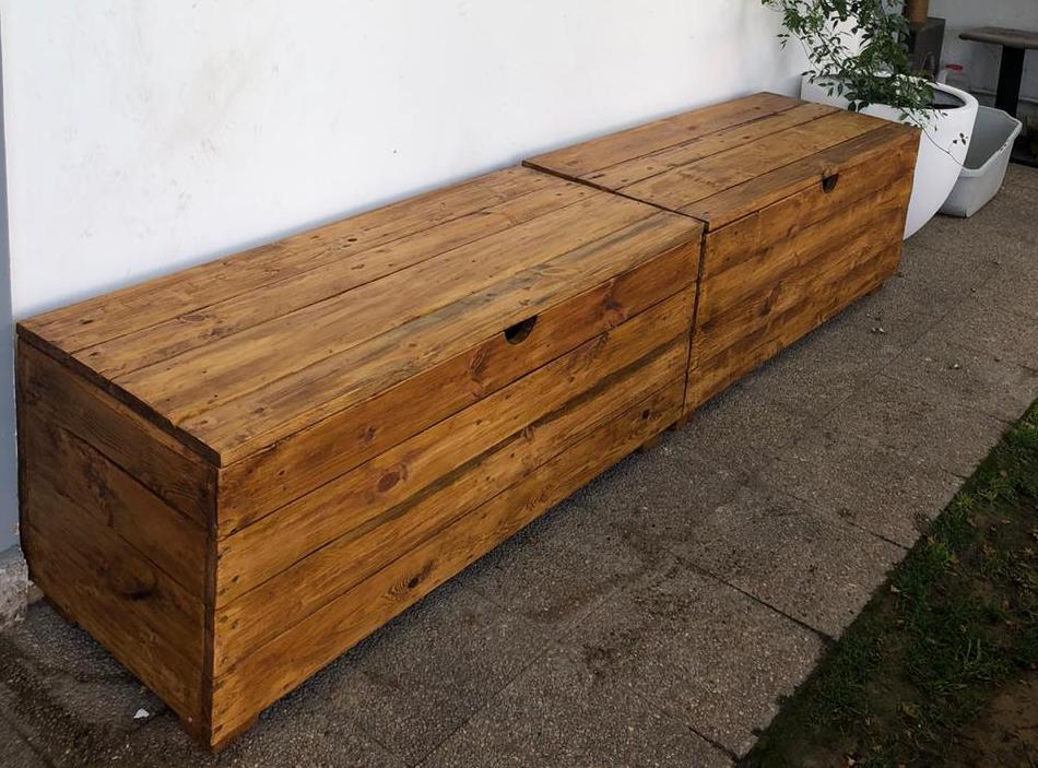 Baúl de madera de pallets reciclados a medida - vista alternativa